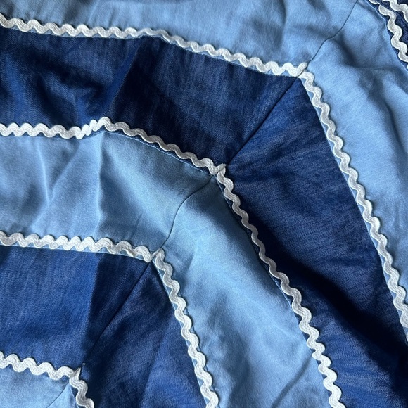 Anthropologie Let Me Be blue denim skirt with rickrack. Size XL - Picture 2 of 8